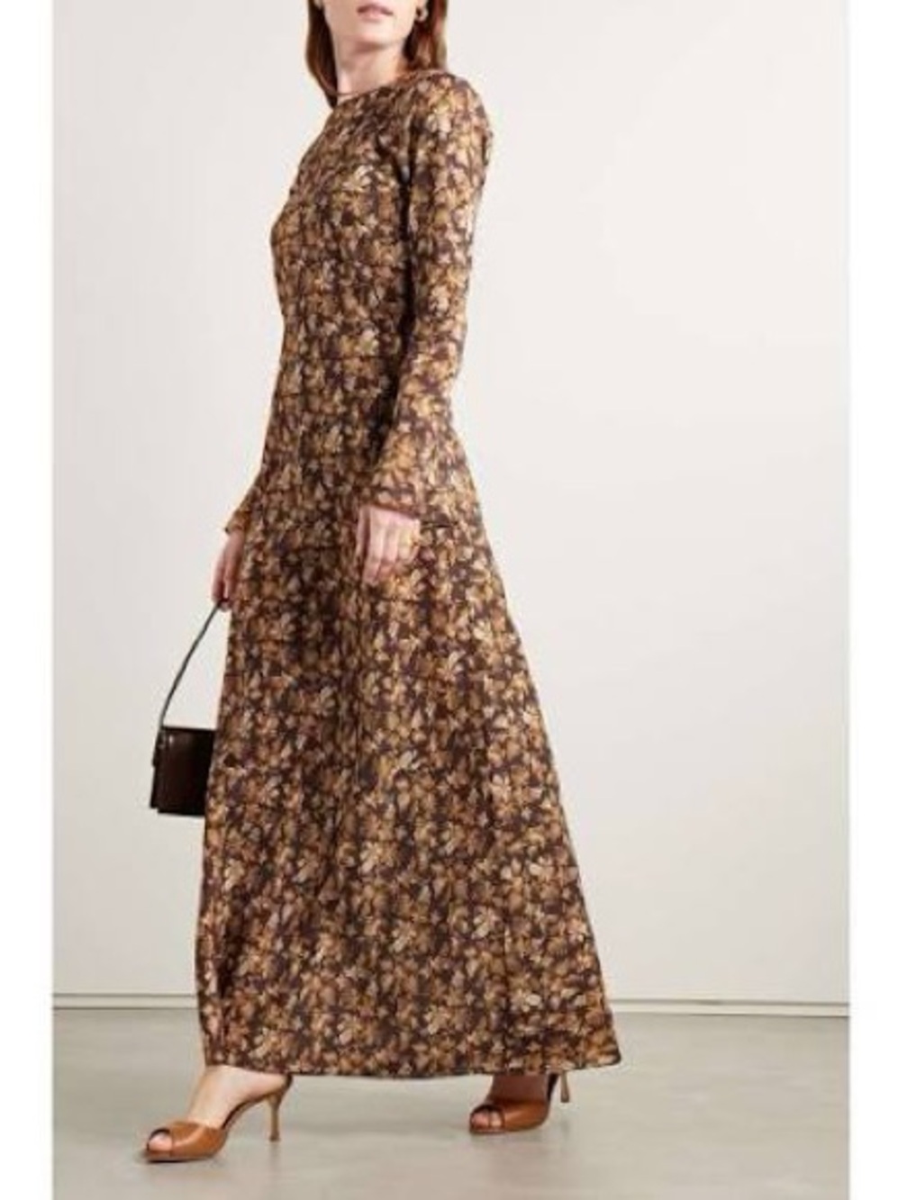 Doen Amande Floral Cotton Maxi Dress Fern Grove Floral Extra Large Long Sleeve
